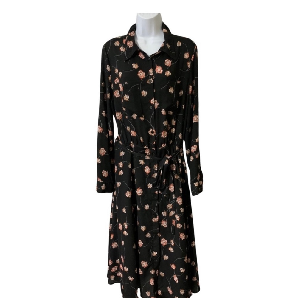 Floral Black Dress
